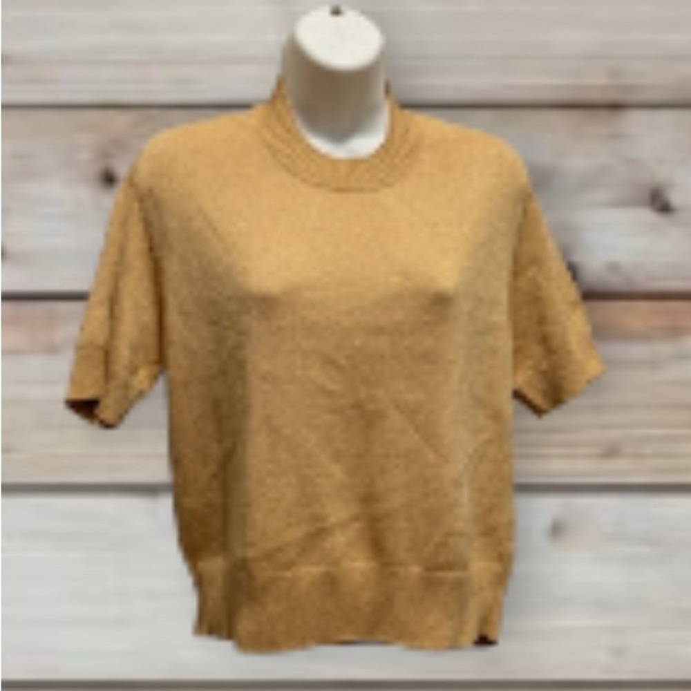 St.John basics gold glitter short sleeve size small